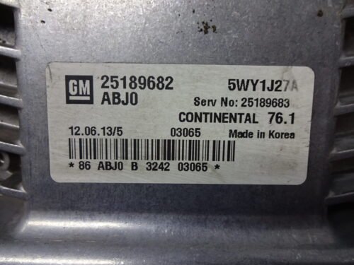 Centralita del motor Chevrolet Cruze 25189682 5WY1J27A