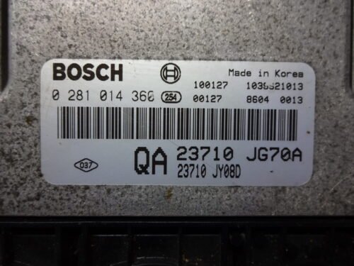 Centralita del motor Nissan RENAULT KOLEOS  0281014360 23710JG70A 23710JY08D