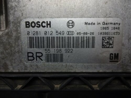 Centralita del motor Opel Zafira Astra 55198922 BR 55198922BR  0281012549