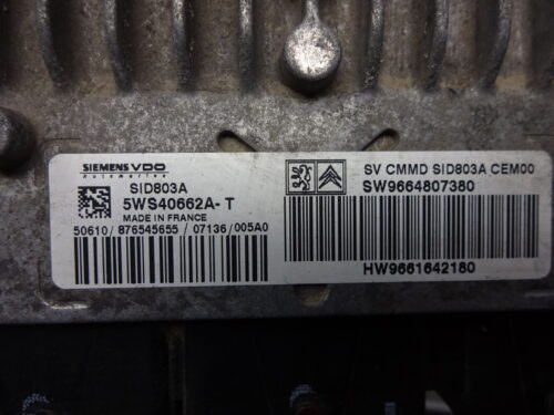 Centralita del motor PEUGEOT CITROEN 5WS40662A-T SID803A 9664807380 9661642180
