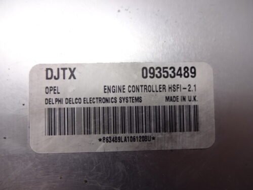 Centralita del motor Opel Astra Corsa Vectra Zafira DJTX HSFI-2.1 09353489