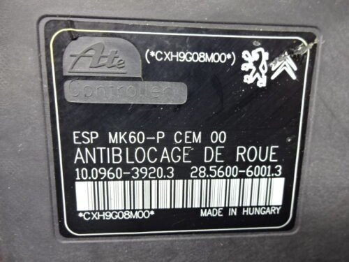 ABS PEUGEOT 207 9665345380 10020603834 10096039203 MK60-P