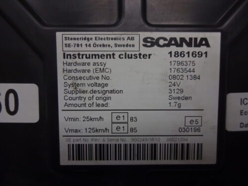 Cuadro de instrumentos SCANIA 1861691 1796375 1763544 1861688 1860160