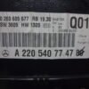 Cuadro de instrumentos  Mercedes S-Klasse W220 A2205407747 0263605677 Q01