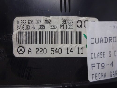 Cuadro de instrumentos Mercedes S-Klasse W220 A2205401411 0263605067