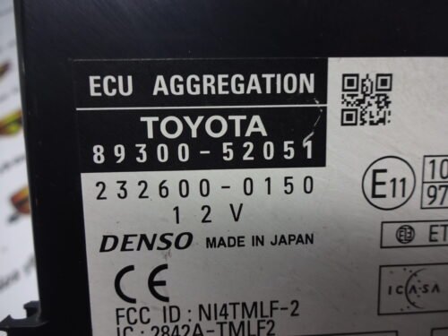 Unidad de control  Toyota Yaris 8930052051 89300-52051 232600-0150