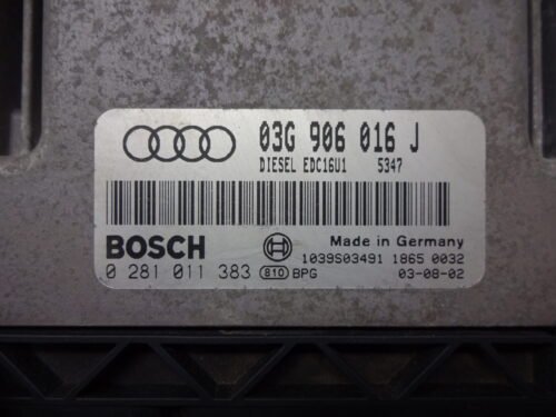 Centralita del motor  Audi A3 0281011383 03G906016J EDC16U1