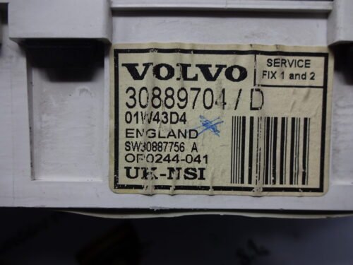 Cuadro de instrumentos VOLVO S40 V40 30889704 / D 30889704D 01W43D4 SW30887756A