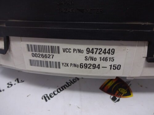 Cuadro de instrumentos  VOLVO S80 9472449 S/NO 14615 69294-150