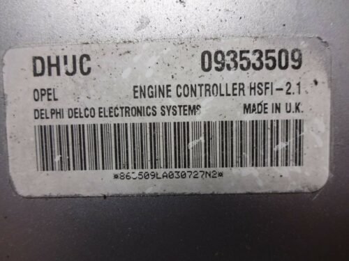 Centralita del motor Opel Astra Corsa Zafira DHUC 09353509 HSFI-2.1