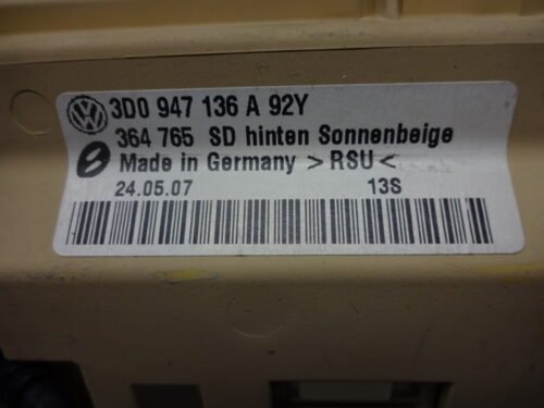Luz de Interior  VW Phaeton 3D0947136A 3DO947136A