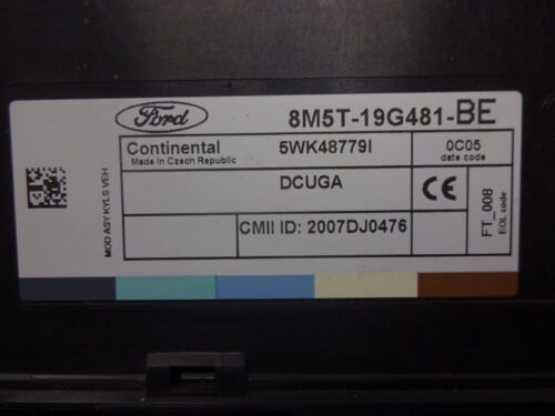 Unidad de control Ford Kuga Focus 8M5T19G481BE 8M5T-19G481-BE 5WK48779I