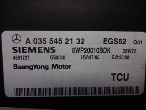 Transmisión controlador SSANGYONG REXTON KYRON A0355452132 5WP20010BDK EGS52