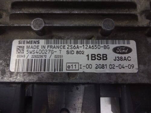 Centralita del motor Ford Fiesta  2S6A12A650BG SID802 5WS40027G-T 5WS40027GT