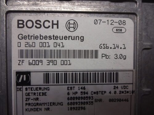 Transmisión controlador Mercedes Scania 0260001041 ZF6009390001 ZF 6009 390 001