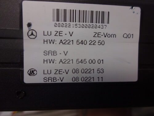A2215402250 A2215450001 Caja de fusibles Mercedes-Benz Clase S W221 A2215402250 A2215450001
