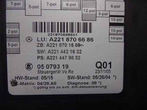 Unidad de control puerta MERCEDES A2218706686 A2218701585 A2214421632 A2214479832