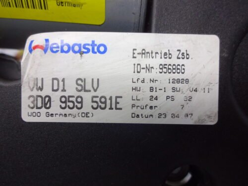 Motor techo VW Phaeton 3D0959591E 404424 12V 88060D