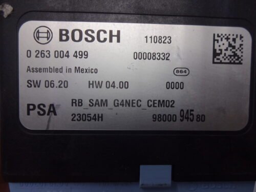 Módulo de aparcamiento PSA Citroen C4 0263004499 9800094580