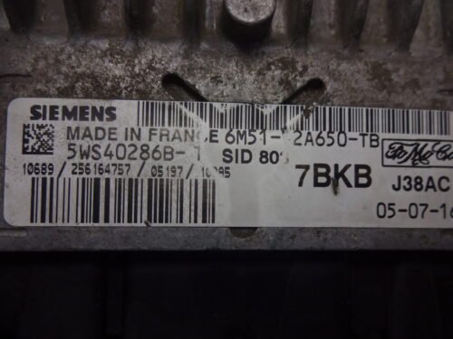 Centralita del motor Ford S-Max 5WS40286B-T 5WS40286BT 6M5112A650TB 6M51-12A650-TB