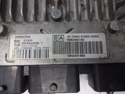 Centralita del motor Peugeot Citroen 5WS40285E-T 5WS40285ET 9663483180 9653451880