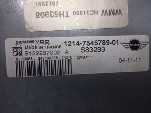 Centralita del motor MINI S122237002A 1214754578901 1214-7545789-01