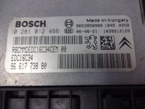 0281012466 9661773880 EDC16C34 Centralita del motor CITROËN 0281012466 9661773880 EDC16C34