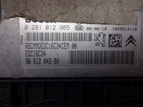Centralita del motor Peugeot CITROEN 0281012985 9661204380 EDC16C34
