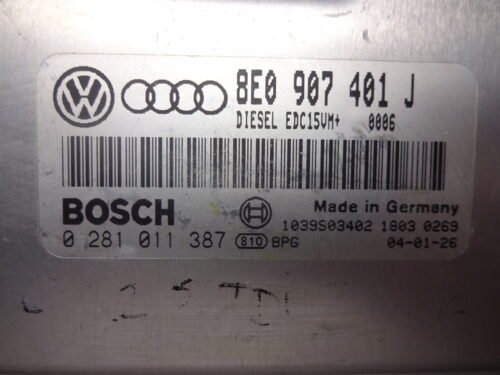 0281011387 8E0907401J Centralita del motor AUDI A6 0281011387 8E0907401J