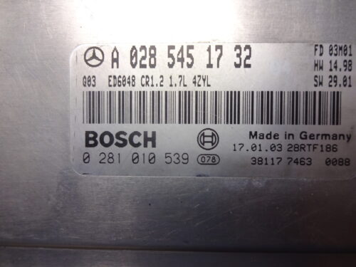 0281010539 A0285451732 Centralita del motor MERCEDES VANEO 0281010539 A0285451732