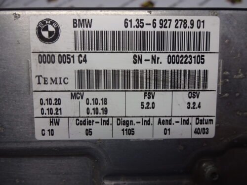 Unidad de control BMW E60 E61 E65 E66 613569272789 61.35-6927278.9 01