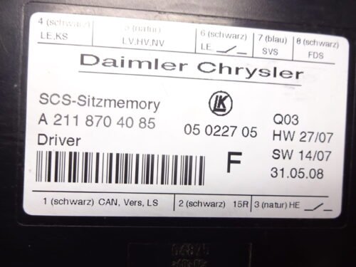Unidad de control Mercedes Benz Clase SLK W171 A2118704085 05022705