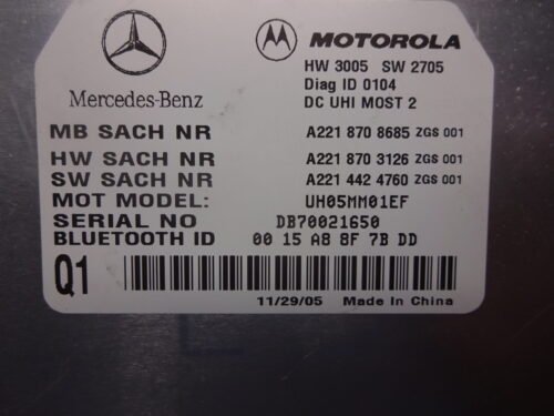 A2218708685 A2214423126 A2214424760 Unidad de control teléfono Mercedes A2218708685 A2214423126 A2214424760