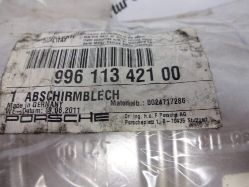 Placa Calor Capa de Blindaje Tubo de Escape Porsche 99611342100 (NEW)