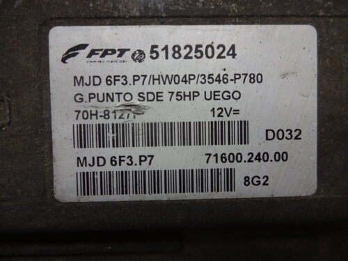 Centralita del motor FIAT GRANDE PUNTO 51825024 MJD6F3P7 7160024000