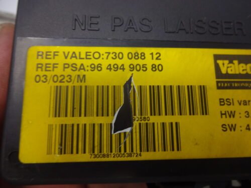 BSI Caja de fusibles PEUGEOT CITROEN 9649490580 73008812