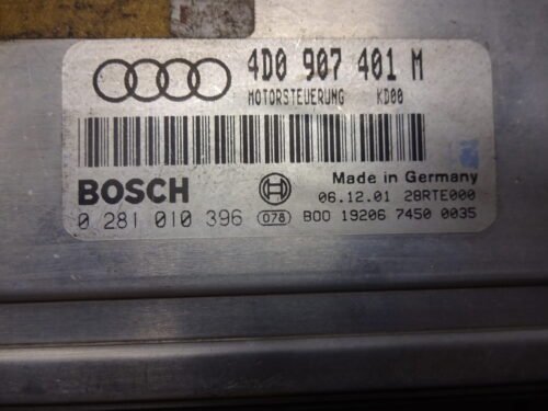 4D0907401M 0281010396 Centralita del motor Audi A8 4D0907401M 0281010396 4DO907401M