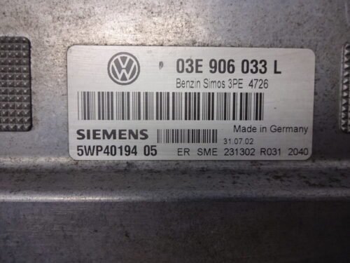 Centralita del motor VW POLO 03E906033L 5WP4019405 5WP40194 05