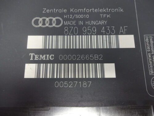 Controlador Confort Audi A2 8Z0959433AF 8ZO959433AF 00002665B2