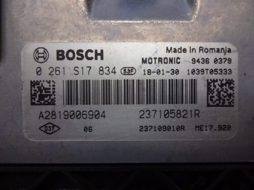 Centralita del motor  Mercedes RENAULT BOSCH 0261S17834 237105821R