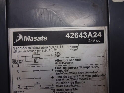 MASATS 42643A24 24V DC Unidad de control MASATS 42643A24 24V DC