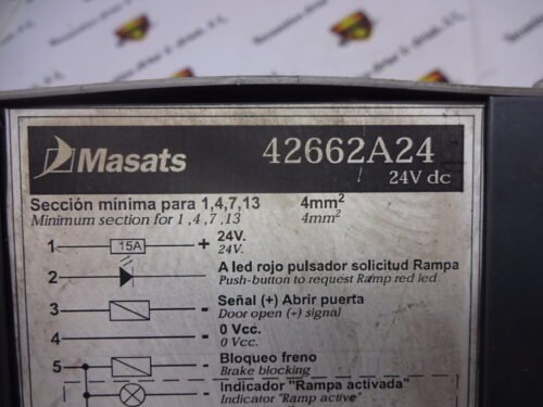Unidad de control  MASATS 42662A24 24V DC