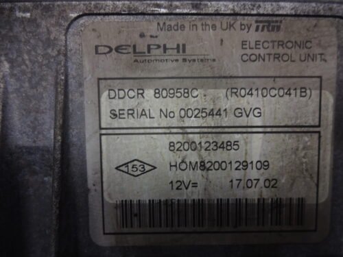 Centralita del motor RENAULT KANGOO 8200123485 R0410C041B HOM8200129109
