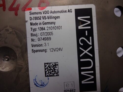 Unidad de control  MUX2-M 88259356599 88,25935-6599 136421010101 074989