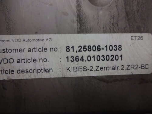 Unidad de control ZR2-BD 81.25806-1038 81258061038 136401030201