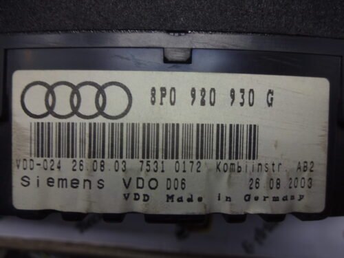 Cuadro de instrumentos AUDI A3 8P0920930G 8PO920930G
