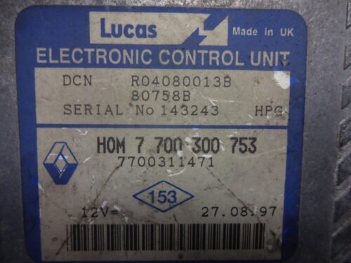 Centralita del motor Renault Trafic R04080013B 7700300753 7700311471