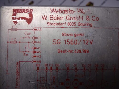 WEBASTO 5HB004327-02 5HB00432702 439.789 Unidad de control Mercedes WEBASTO 5HB004327-02 5HB00432702 439.789