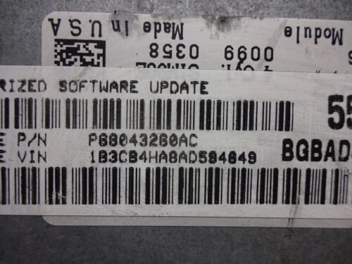 Centralita del motor Dodge Caliber P68043260AC 556730 A2C53319906