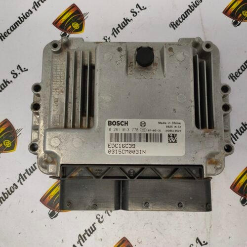 Centralita del motor MAHINDRA XUV500 0281013778 EDC16C39 0315CM0031N
